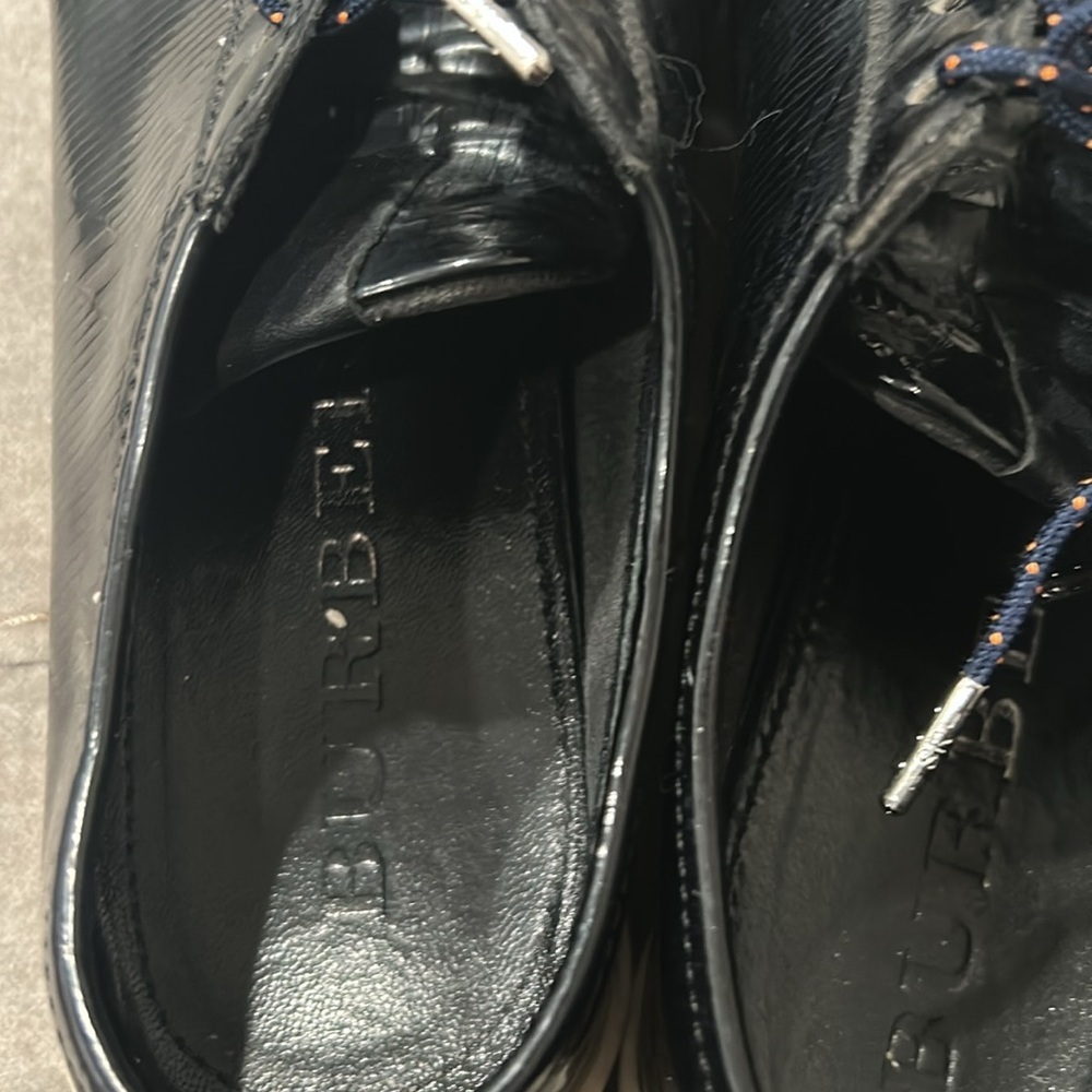 - Burberry vintage black leather sneakers size 37 - Picture 4 of 8